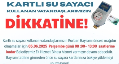 Eynesil Belediyesi’nden Kartlı Su Sayacı Kullanan Vatandaşlara Uyarı!