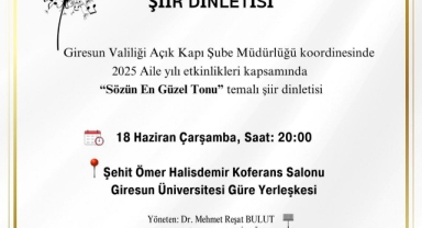 Giresun'da Şiir ve Müzik Gecesi: