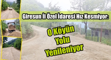 Giresun İl Özel İdaresi Hız Kesmiyor: O Köyün Yolu Yenileniyor