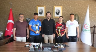Piraziz Belediye Başkanı Ayyıldız, Genç Sporcuları Ağırladı