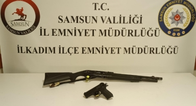 Samsun'da ruhsatsız silah ve uyuşturucu ele geçirildi