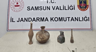 Samsun'da tarihi eser kaçakçılığı operasyonunda 2 zanlı yakalandı