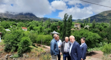 Şebinkarahisar Belediye Başkanı Şentürk, Tamzara Köprüsü Çalışmalarını Yerinde İnceledi