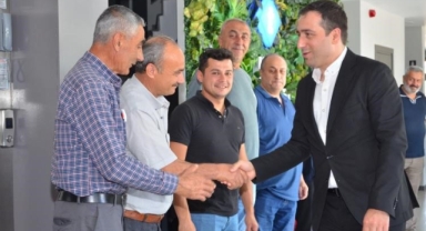 Söğüt muhtarlarından, Bulancak'a atanan Kaymakam Tuncer'e veda yemeği