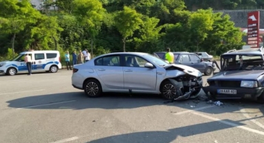 Görele'de Trafik Kazası: Sürücü camdan fırladı, o anlar güvenlik kamerasına yansıdı