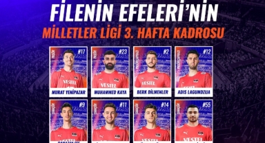 A Milli Erkek Voleybol Takımı'nın, Milletler Ligi 3. hafta kadrosu açıklandı