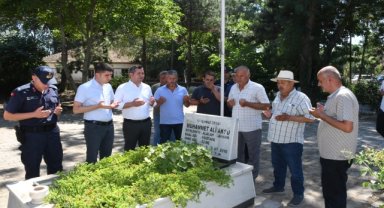 Alaçam'da 15 Temmuz şehitlerinin kabirleri ve ailelerine ziyaret