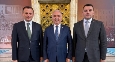 Başkan Arışan ve Başkan Kalıntaş’tan Giresun Milletvekili Temür’e TBMM Ziyareti