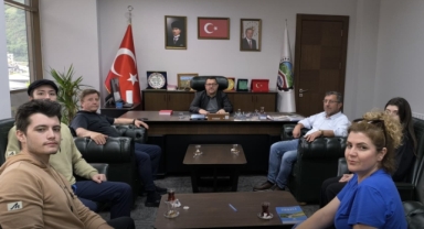 Dereli Belediye Başkanı Şenlikoğlu, İş İnsanı Yabukoğlu'nu Makamında Ağırladı