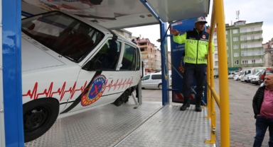 Espiye'de emniyet kemeri simülasyonu gerçekleştirildi