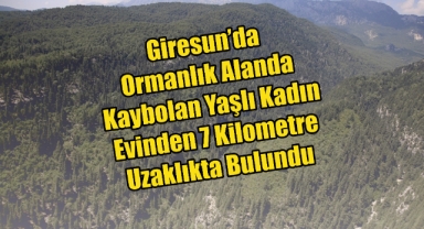 Giresun’da Kaybolan Yaşlı Kadın Evinden 7 Kilometre Uzaklıkta Bulundu