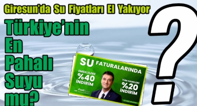 Giresun'da Su Fiyatları El Yakıyor: Türkiye'nin En Pahalı Suyu mu?