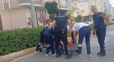 Hafif ticari aracın çarptığı yaya yaralandı