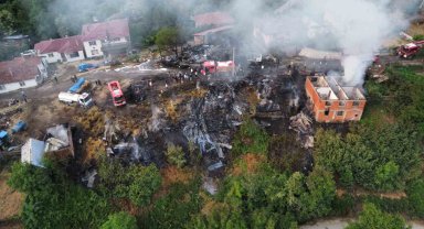 Köy alevlere teslim oldu: Felaketin izleri gün ağarınca ortaya çıktı