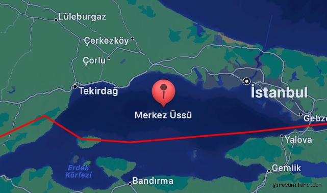 Marmara Denizi'nde Deprem!