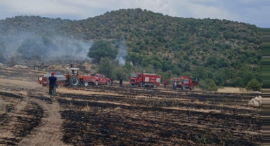 Ormana sıçrayan anız yangını korkuttu ​​​​​​​