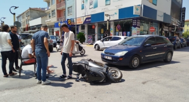 Otomobil ile motosiklet çarpıştı: 1 yaralı