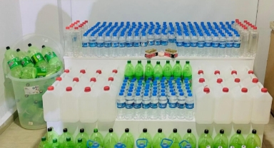 Sahte içki operasyonunda litrelerce etil alkol ele geçirildi
