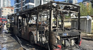 Samsun'da yolcu otobüsünde çıkan yangın söndürüldü
