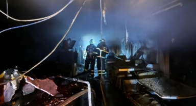 Zonguldak'ta bir kafede çıkan yangında hasar oluştu