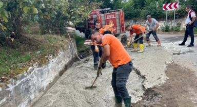 Eynesil’de Yol Bakım ve Onarım Çalışmaları Sürüyor