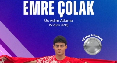 Eynesilli Milli Atlet Emre Çolak Avrupa U20 Atletizm Şampiyonası’nda Gümüş Madalya Kazandı
