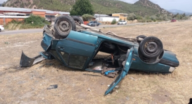 Feci Kazada Otomobil Ters Döndü: Yaralılar Var