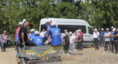 Fındık tarlası antrenman sahası oldu