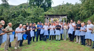 Giresun’da Fındık Hasadı Dualarla Başladı: Kaymakam Kavanoz, Üreticilerle Bahçede Buluştu 