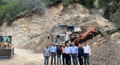 Giresun Milletvekili Elmas, Doğankent Kavraz Vadisi'ndeki Asfalt Çalışmalarını Yerinde İnceledi