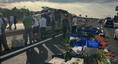 Kamyon bariyerlere saplandı: Feci kazada sürücü hayatını kaybetti