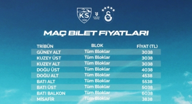 Kayserispor - Galatasaray maçı bilet fiyatları belli oldu