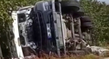 Kontrolden Çıkan Beton Mikseri Fındık Bahçesine Devrildi!
