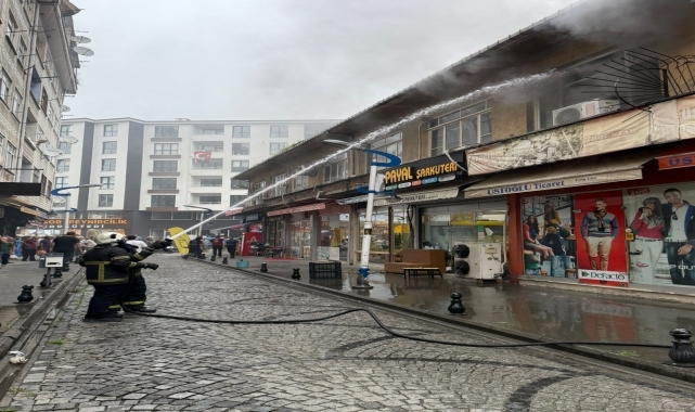 Rize'de depoda yangın paniği