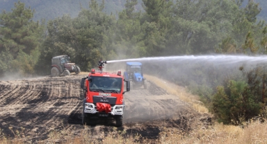 Tarım alanında çıkan yangın söndürüldü