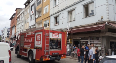 Çarşamba'da bir evde çıkan yangın söndürüldü