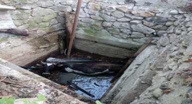 Çorum'da kuyuya düşen inek kurtarıldı