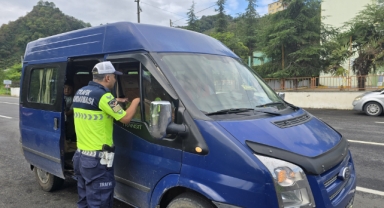 Espiye'de okul servisleri denetlendi