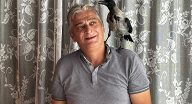 Fındık ikram ettiği kargayla dostluk kurdu