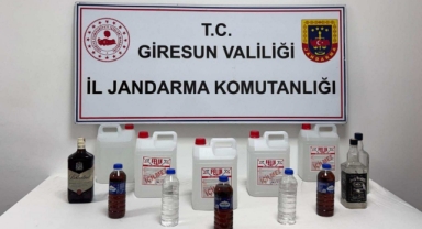 Giresun'da Satışa Hazır Kaçak Alkol Jandarmadan Kaçamadı!