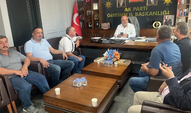 Giresun İl Başkanı Yılmaz, Muhtarları ve Dernek Başkanını Ağırladı