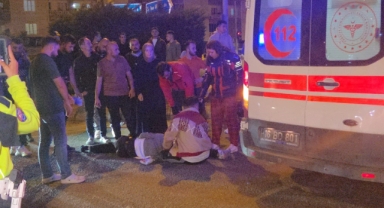 Hafif ticari araç yayaya çarptı