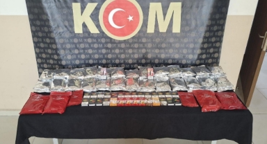 Kargo paketinden 61 kilo kaçak nargile tütünü çıktı