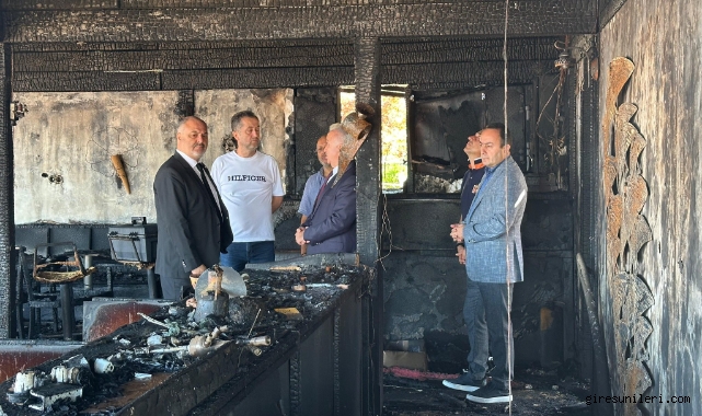 Milletvekili Temür ve Başkan Yılmaz'dan Yangın Mağduru Esnafa Ziyaret