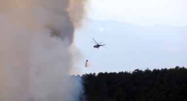 Ormanlık alandaki 2 yangına müdahale sürüyor