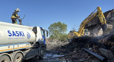 Samsun'da kereste fabrikasında çıkan yangın söndürüldü