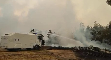 TOMA alevlerle mücadeleye destek verdi