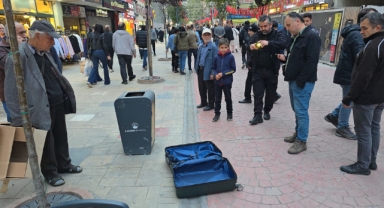 Banka önünde unutulan valiz polisi alarma geçirdi