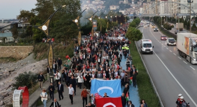 Filistin'e Tarihi Destek... Giresun’un Kalbi Sumud’la Attı