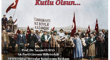 Giresun Milletvekili Elmas’tan Gurur Dolu 29 Ekim Mesajı
